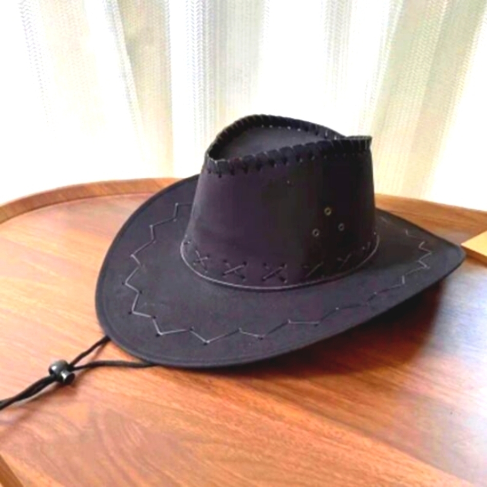 Ladies Stylish Black Cowboy Hat